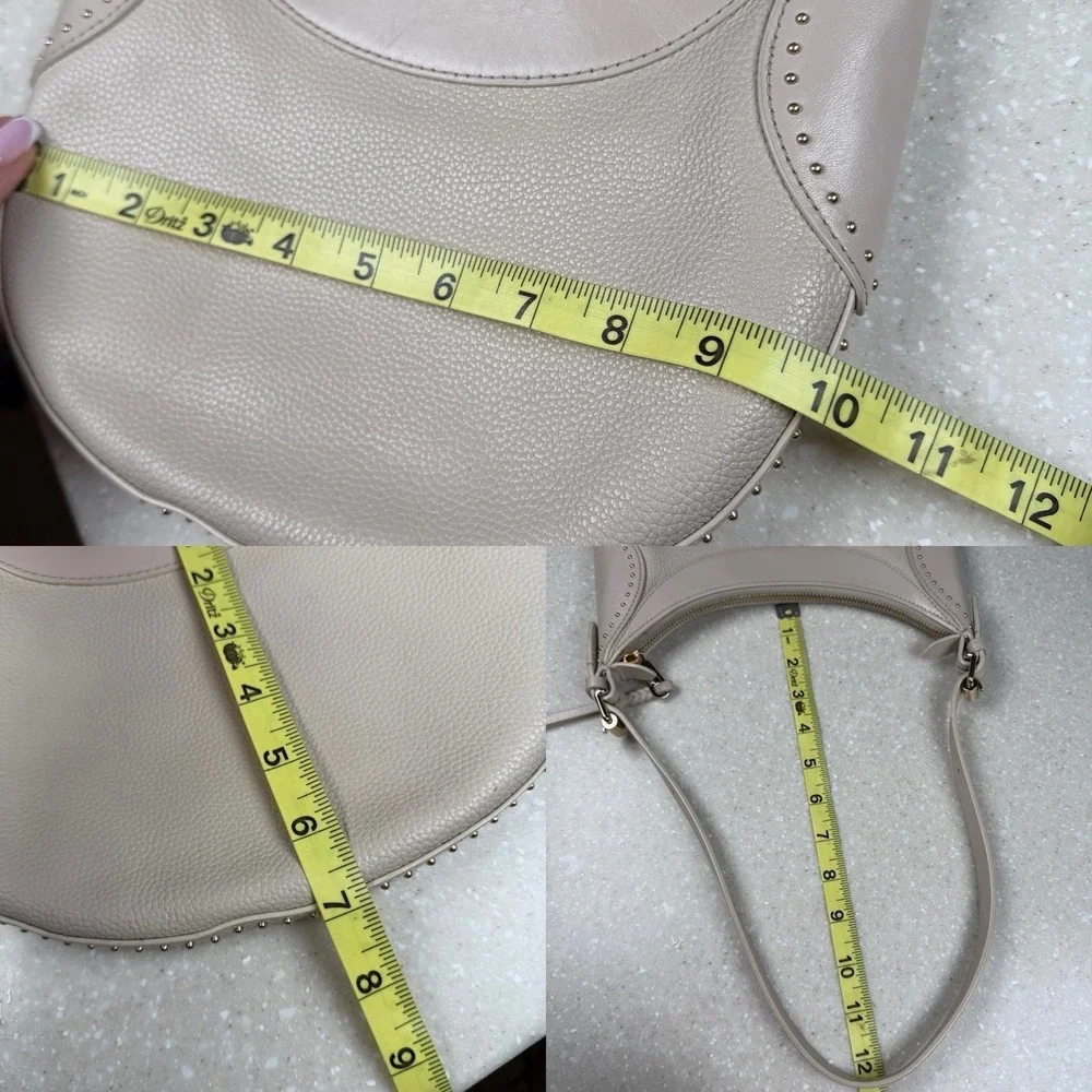 Rebecca Minkoff Small Pippa Studded Hobo Leather Handbag Purse‎ Career Bag
